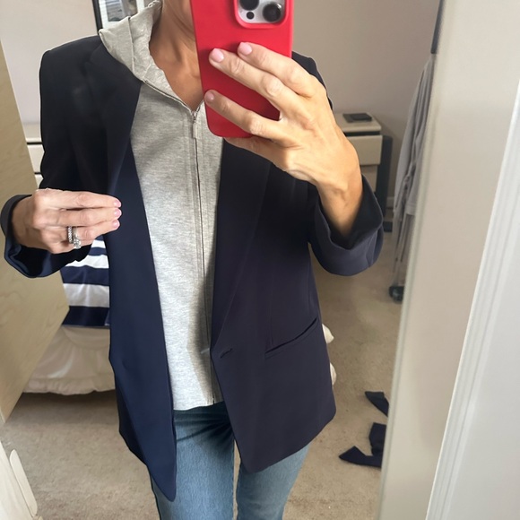 Express navy/grey layered blazer size M - Picture 3 of 10